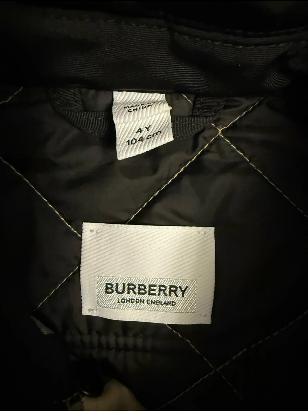 Classic Burberry Novacheck Quilted Kids Jacket - Beige/Black 4Y / 4T